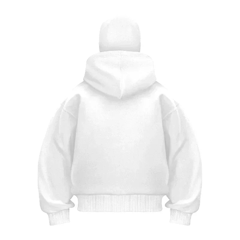 Maskeli Kapüşonlu Sweatshirt (Siyah)