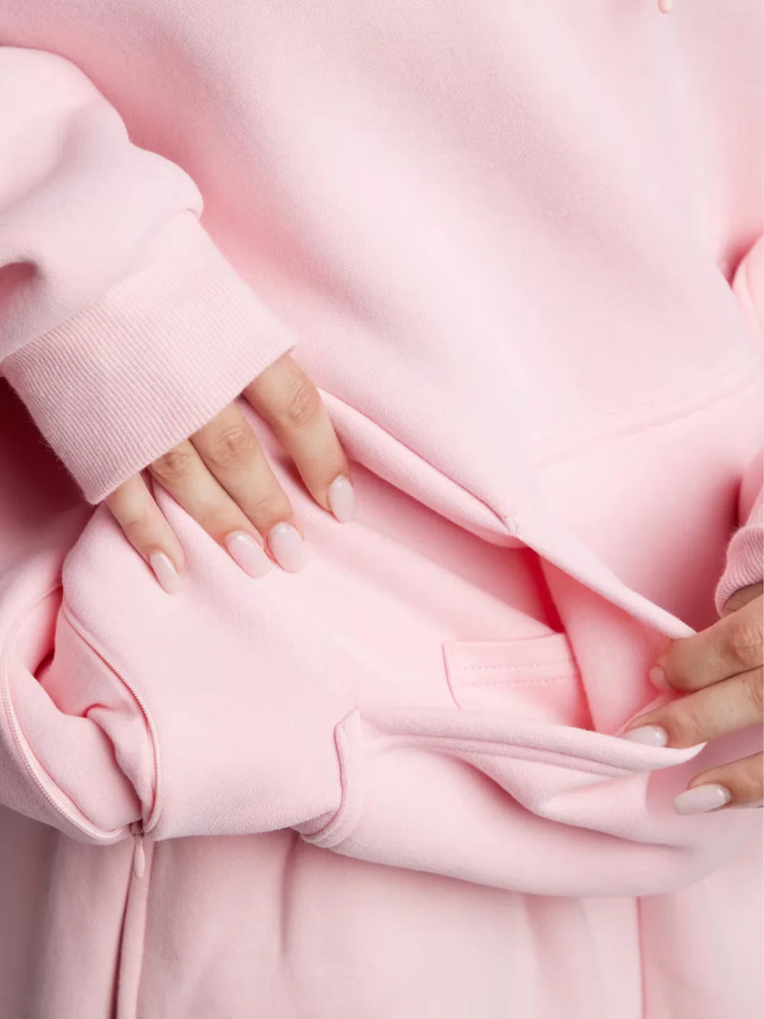 Uyku Maskeli Sweatshirt (Pembe)