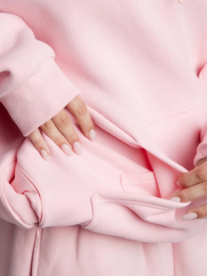 Uyku Maskeli Sweatshirt (Pembe)