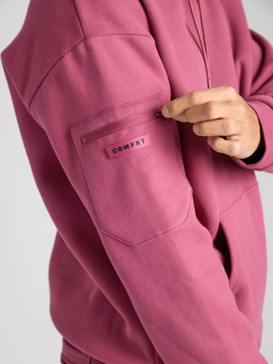 Uyku Maskeli Sweatshirt (Koyu Pembe)