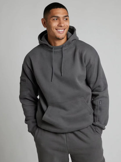 Uyku Maskeli Sweatshirt (Gri)