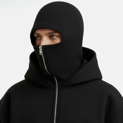 Maskeli Kapüşonlu Sweatshirt