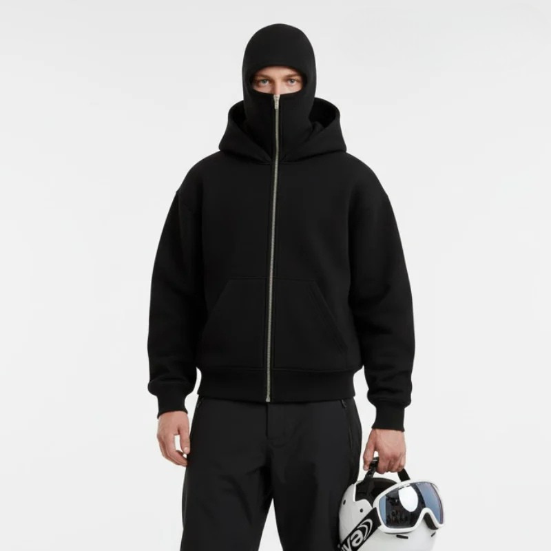 Maskeli Kapüşonlu Sweatshirt