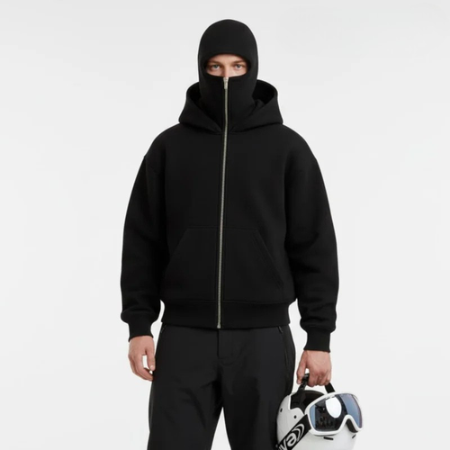 Maskeli Kapüşonlu Sweatshirt