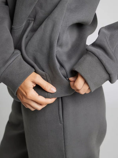 Uyku Maskeli Sweatshirt (Gri)