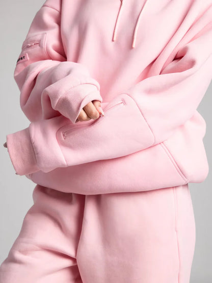 Uyku Maskeli Sweatshirt (Pembe)
